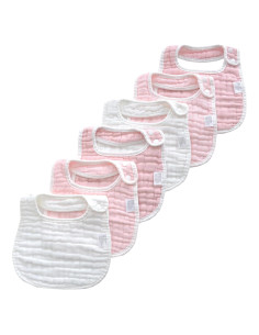 Baberos y Paños de Eructo MUKIN de Muselina - 6 Piezas Algodón