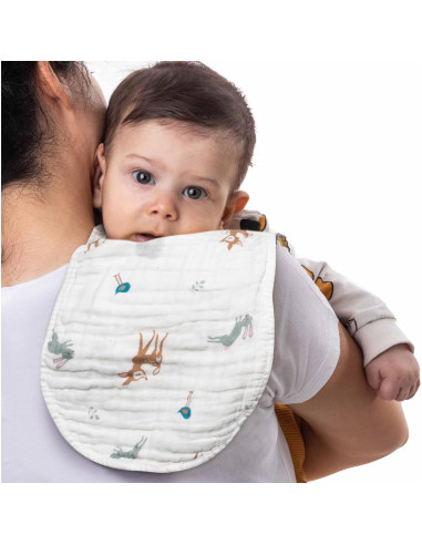 Conjunto de Pañales y Baberos Zainpe Algodón 6 Piezas Animales