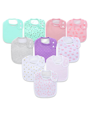 Baberos Bandana Hakochia de Algodón Orgánico 10 Piezas