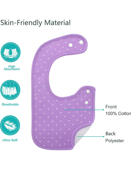 Baberos Bandana Hakochia de Algodón Orgánico 10 Piezas