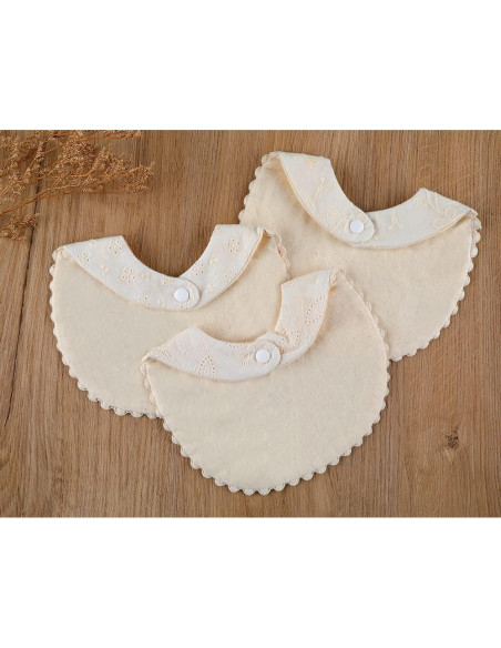 Babero Reversible GZMM Algodón Natural 0-12 Meses 2 Piezas