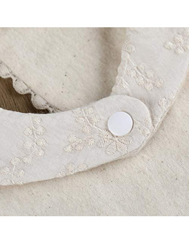 Babero Reversible GZMM Algodón Natural 0-12 Meses 2 Piezas