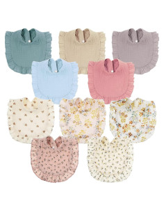 10 Baberos de Muselina para Bebé Mepase - Algodón Suave