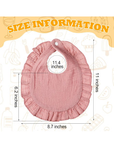 10 Baberos de Muselina para Bebé Mepase - Algodón Suave 2