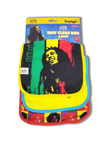 Babero Daphyl's Bob Marley 3-Pack Extra Suave para Bebés