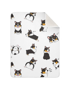 Manta de Envolver para Bebés vvfelixl Corgi 76x102 cm