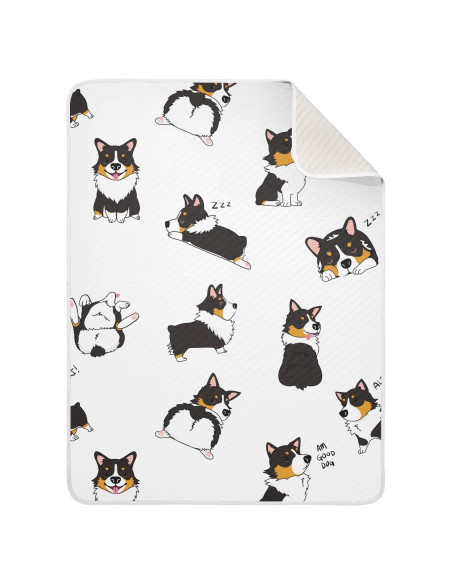 Manta de Envolver para Bebés vvfelixl Corgi 76x102 cm
