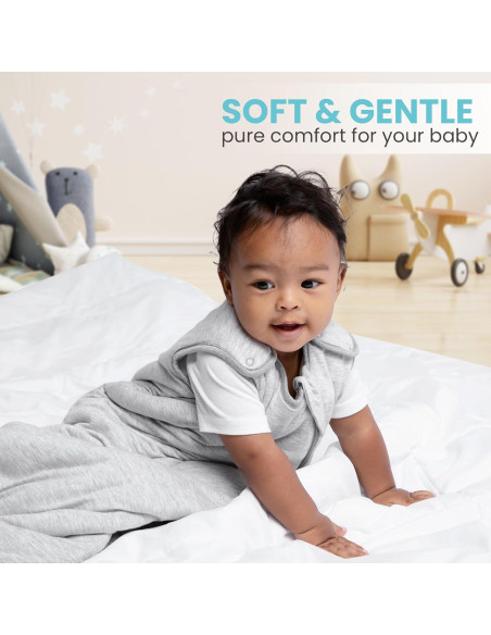 Saco de Dormir Unisex de Bambú 1.0 TOG 18-36 meses - Sage y Gris