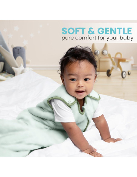 Saco de Dormir Unisex de Bambú 1.0 TOG 18-36 meses - Sage y Gris