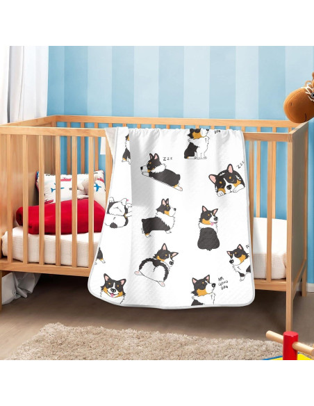 Manta de Envolver para Bebés vvfelixl Corgi 76x102 cm