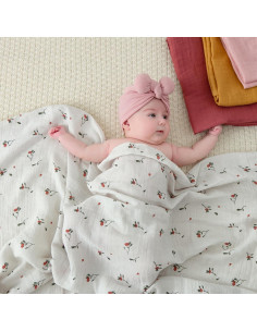 Mantas de Muselina POMISO 120x120cm 100% Algodón 4 Piezas 2