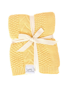 Manta de Bebé Algodón Orgánico Sweet Acorn Amarillo 81x116cm