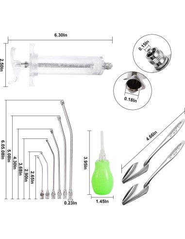 Kit de Jeringa para Alimentar Aves 50ML FULAIERGD con Tubos