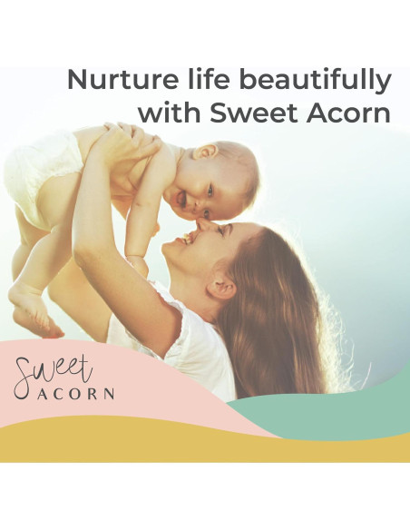 Manta de Bebé Algodón Orgánico Sweet Acorn Amarillo 81x116cm