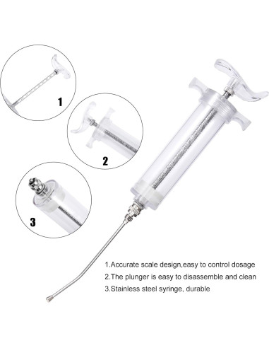 Kit de Jeringa para Alimentar Aves 50ML FULAIERGD con Tubos