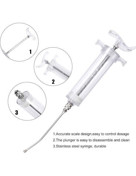 Kit de Jeringa para Alimentar Aves 50ML FULAIERGD con Tubos