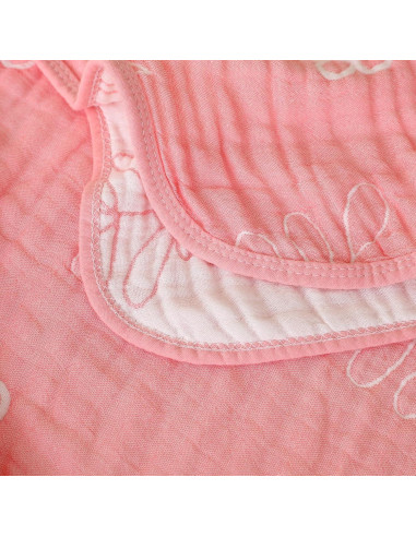 Manta de Muselina para Bebés HardNok 109x109 cm Floral Rosa