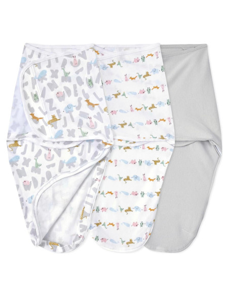 Envoltura Fácil Algodón Aden + Anais 3 Unidades Animales 0-3 Meses