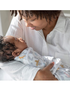 Envoltura Fácil Algodón Aden + Anais 3 Unidades Animales 0-3 Meses 2
