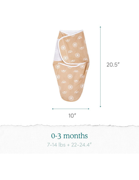 Envoltura Fácil Algodón Aden + Anais 3 Unidades Animales 0-3 Meses