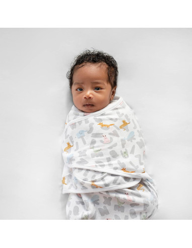 Envoltura Fácil Algodón Aden + Anais 3 Unidades Animales 0-3 Meses