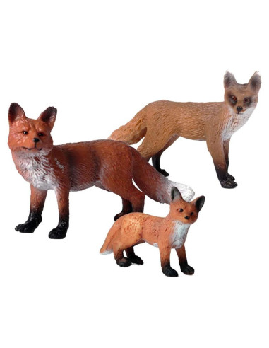 Conjunto de Figuras de Zorro Realistas STOBOK - 3 Piezas