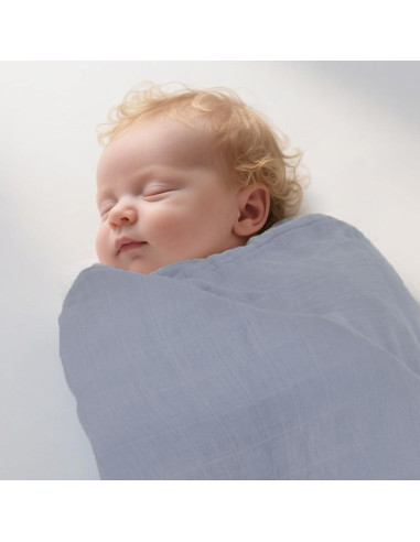 Mantas de Muselina MIGIOL 3 Piezas 119x119 cm Suaves y Transpirables