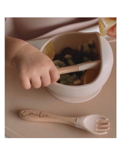 Juego de Alimentación Personalizado 6 Piezas Bebés Silicona 2