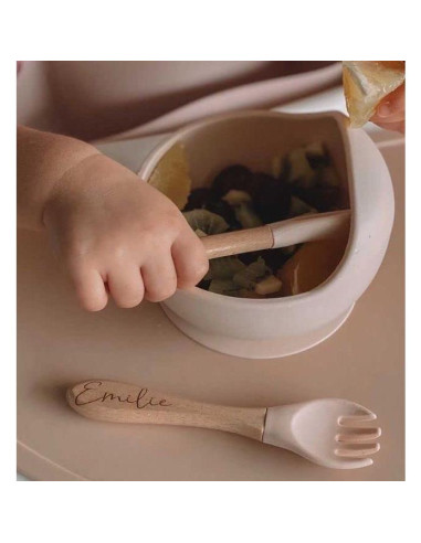 Juego de Alimentación Personalizado 6 Piezas Bebés Silicona