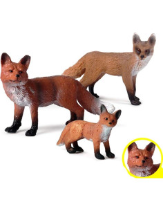 Conjunto de Figuras de Zorro Realistas STOBOK - 3 Piezas 2