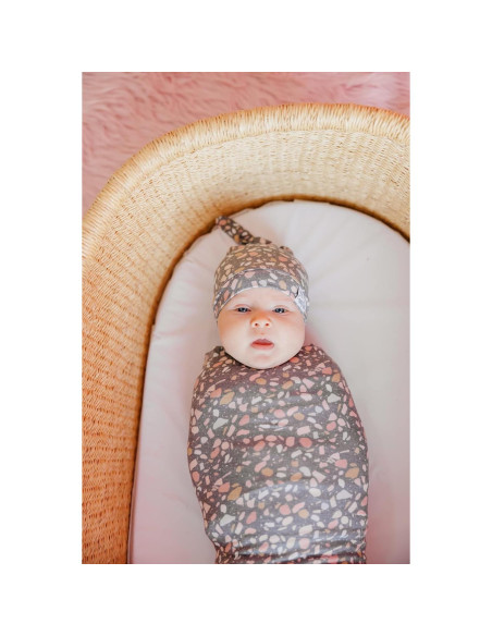 Manta de Recibir Copper Pearl Gemini 117x117 cm Suave y Ligera