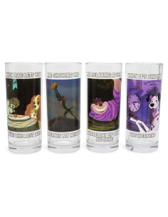 Conjunto de 4 Vasos Tumbler Disney Silver Buffalo 295 ml