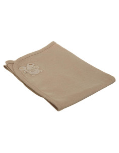 Manta Envueltoria Bordada 100% Algodón Orgánico Mocha