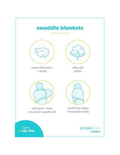 Mantas de Envueltas de Algodón Unisex Carter's - Paquete de 2 2