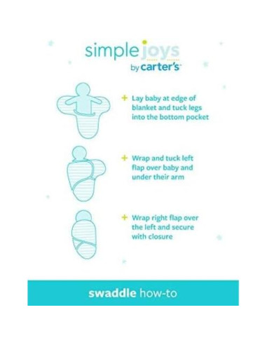 Mantas de Envueltas de Algodón Unisex Carter's - Paquete de 2