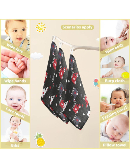 Toallas de Muselina para Bebés vvfelixl 30x30 cm 5 Pzas