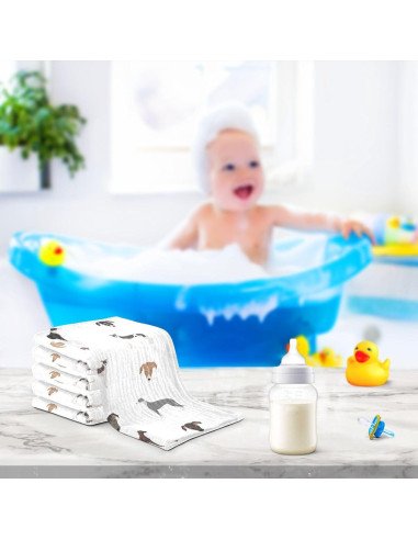 Paños de Muselina para Bebés vvfelixl 30x30 cm 5 Piezas