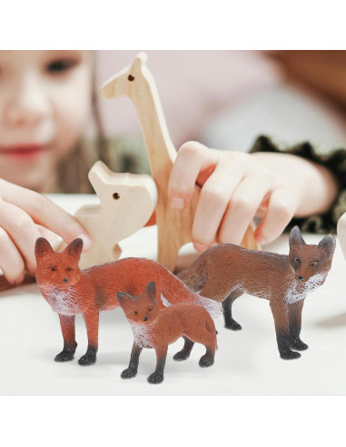 Conjunto de Figuras de Zorro Realistas STOBOK - 3 Piezas