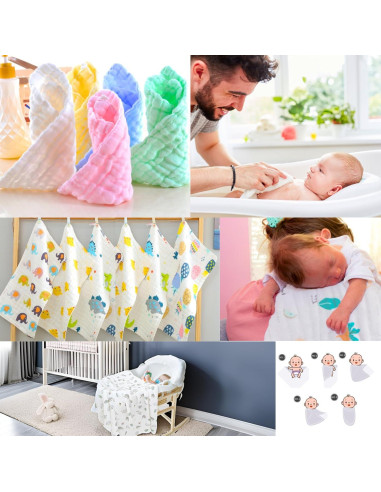 Conjunto de 12 Pañales de Muselina La Belle Beeno - Bebés