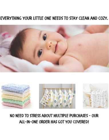 Conjunto de 12 Pañales de Muselina La Belle Beeno - Bebés