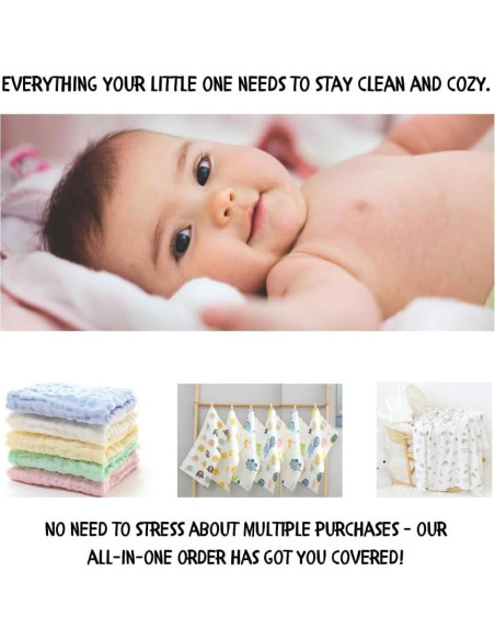 Conjunto de 12 Pañales de Muselina La Belle Beeno - Bebés