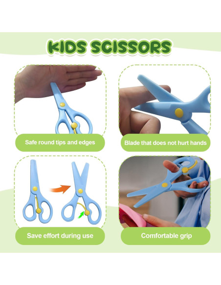 50 Tijeras de Plástico de Seguridad para Niños Dcocdeely