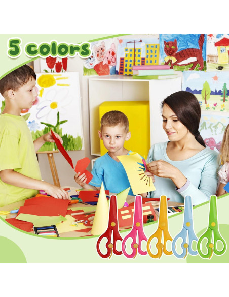 50 Tijeras de Plástico de Seguridad para Niños Dcocdeely