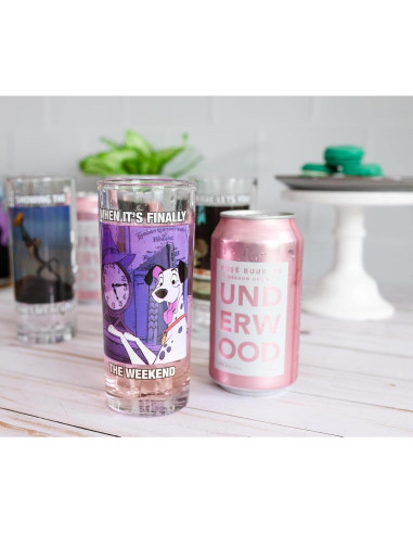 Conjunto de 4 Vasos Tumbler Disney Silver Buffalo 295 ml