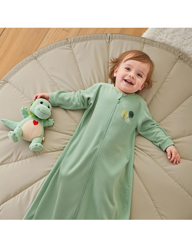 Saco de Sueño 0-3 Meses Algodón Beige y Gris 0.5 Tog