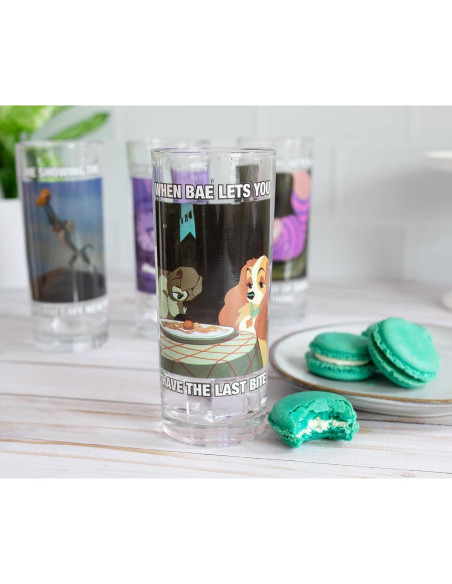 Conjunto de 4 Vasos Tumbler Disney Silver Buffalo 295 ml