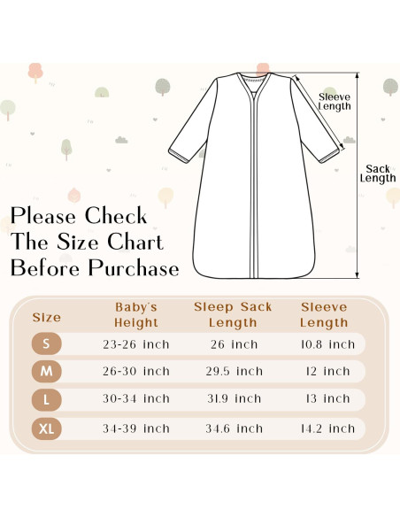 Saco de Sueño 0-3 Meses Algodón Beige y Gris 0.5 Tog