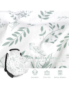 Cubierta de Asiento de Coche para Bebé Pea Pod Verde Universal 2