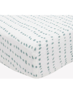 Sábana Ajustable para Cuna Little Unicorn Algodón Muselina 132x71cm 2