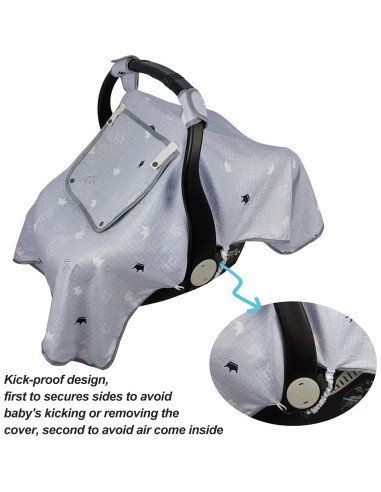 Funda para Asiento de Auto Bebé ICOPUCA Corona Gris